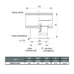 TYWENT Wentylator dachowy przeciwwybuchowy DWR EX-630/4 - 3G/3D - 14700m3/h - FI 630mm
