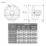 TYWENT Wentylator kanałowy przeciwwybuchowy OFK EX-560/2B - 20500m3/h - FI 560mm