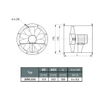 TYWENT Wentylator kanałowy przeciwwybuchowy OFK EX-315/2A - 3G/3D - 3600m3/h - FI 315mm