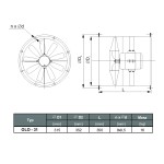 TYWENT Wentylator kanałowy przemysłowy OLO-31/4 K 1F - 1780m3/h - FI 315mm