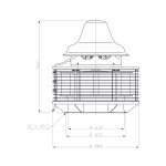 TYWENT Wentylator dachowy przemysłowy PFD-630/4 3F - 36000m3/h - FI 630mm