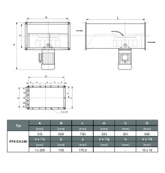 TYWENT Wentylator kanałowy przeciwwybuchowy PFK EX-200/4 3G/3D - 1540m3/h - FI 200mm