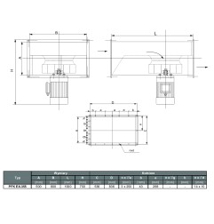 TYWENT Wentylator kanałowy przeciwwybuchowy PFK EX-355/4 3G/3D - 5800m3/h - FI 355mm