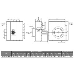 TYWENT Wentylator promieniowy przeciwwybuchowy PFPK 3G/3D-160/2 - 1100m3/h - FI 160mm