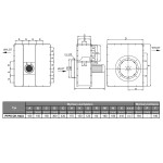 TYWENT Wentylator promieniowy chemoodporny PFPK OH-160/2 1F - 1100m3/h - FI 160mm