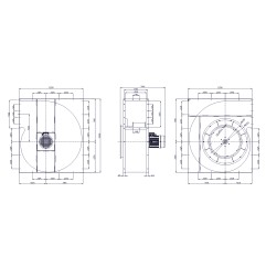 TYWENT Wentylator promieniowy chemoodporny PFPK OH-630/4 3F - 29200m3/h - FI 630mm