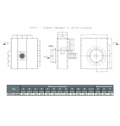 TYWENT Wentylator promieniowy przemysłowy PFPK-160/2D 1F - 1800m3/h - FI 160mm