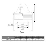 TYWENT Wentylator dachowy chemoodporny RUFINO OH B-18A 1F - 1220m3/h - FI 180mm