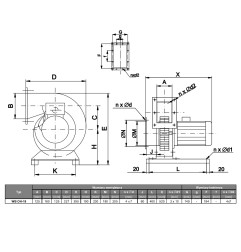 TYWENT Wentylator chemoodporny WB OH-18A 3F - 1440m3/h - FI 180mm