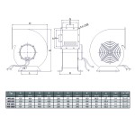 TYWENT Wentylator bębnowy przemysłowy WB-200 - 1500m3/h - FI 200mm