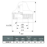 TYWENT Wentylator  dachowy przeciwwybuchowy WDBE-18 D - 2700m3/h - FI 180mm