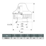 TYWENT Wentylator  dachowy przeciwwybuchowy WDBE-16 D 3G/3D - 1425m3/h - FI 160mm