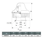 TYWENT Wentylator  dachowy przeciwwybuchowy WDBE-20 D 3G/3D - 2050m3/h - FI 200mm