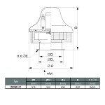 TYWENT Wentylator  dachowy przeciwwybuchowy WDBE-31 D 3G/3D - 3200m3/h - FI 315mm