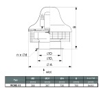 TYWENT Wentylator  dachowy przeciwwybuchowy WDBE-35 M 3G/3D - 3550m3/h - FI 355mm