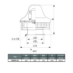 TYWENT Wentylator  dachowy przeciwwybuchowy WDPE-35 D 3G/3D - 16000m3/h - FI 355mm