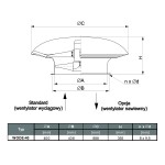 TYWENT Wentylator  dachowy przeciwwybuchowy WODE-40 D 3G/3D - 4200m3/h - FI 400mm