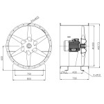 TYWENT Wentylator  kanałowy (osiowy) przeciwwybuchowy WOE-100 AM 3G/3D - 29830m3/h - FI 1000mm