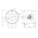 TYWENT Wentylator  kanałowy (osiowy) przeciwwybuchowy WOE-56/1 3G/3D - 7900m3/h - FI 630mm