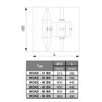 TYWENT Wentylator  kanałowy przeciwwybuchowy WOKE-56 D BK 3G/3D - 12000m3/h - FI 560mm