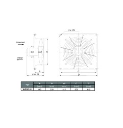 TYWENT Wentylator  ścienny przeciwwybuchowy WOSE-31 D 3G/3D - 2808m3/h - FI 310mm