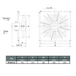 TYWENT Wentylator  ścienny przeciwwybuchowy WOSE-35 D 3G/3D - 4530m3/h - FI 355mm