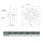 TYWENT Wentylator  ścienny przeciwwybuchowy WOSE-40 D 3G/3D - 6084m3/h - FI 400mm