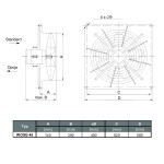 TYWENT Wentylator  ścienny przeciwwybuchowy WOSE-45 D 3G/3D - 7350m3/h - FI 450mm