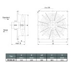 TYWENT Wentylator  ścienny przeciwwybuchowy WOSE-50 M 3G/3D - 6120m3/h - FI 500mm