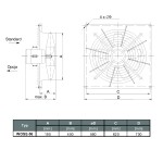 TYWENT Wentylator  ścienny przeciwwybuchowy WOSE-56 S 3G/3D - 11000m3/h - FI 560mm