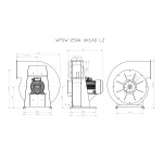 TYWENT Wentylator promieniowy przemysłowy o podwyższonym ciśnieniu WPSW-250A - 7700m3/h - FI 250mm