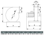 TYWENT Wentylator promieniowy przemysłowy o podwyższonym ciśnieniu WPSW-80 3F - 720m3/h - FI 80mm