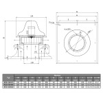 Wywietrzak zintegrowany WZD-160/315 3F - 2000m3/h - FI 160mm