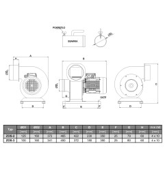 TYWENT Wentylator przemysłowy odciąg spalin samochodowych ZOS-3N 1F - 1350m3/h - FI 100mm