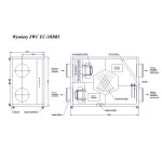 TYWENT Rekuperator z nagrzewnicą i filtrem antysmog ZWC EC 1HBRI - 600m3/h - FI 160mm